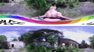[HOLI3D 360VR] Teen fucked outdoor_WWW.HOLIVR.COM