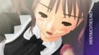 アニメメイドは釘付けとfacializedされます アニメメイドは釘付けとfacializedされます