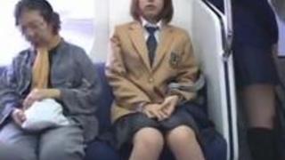 電車でチンポ魅せられて息を呑む制服JKがフェラチオ&セックス 電車でチンポ魅せられて息を呑む制服JKがフェラチオ&セックス